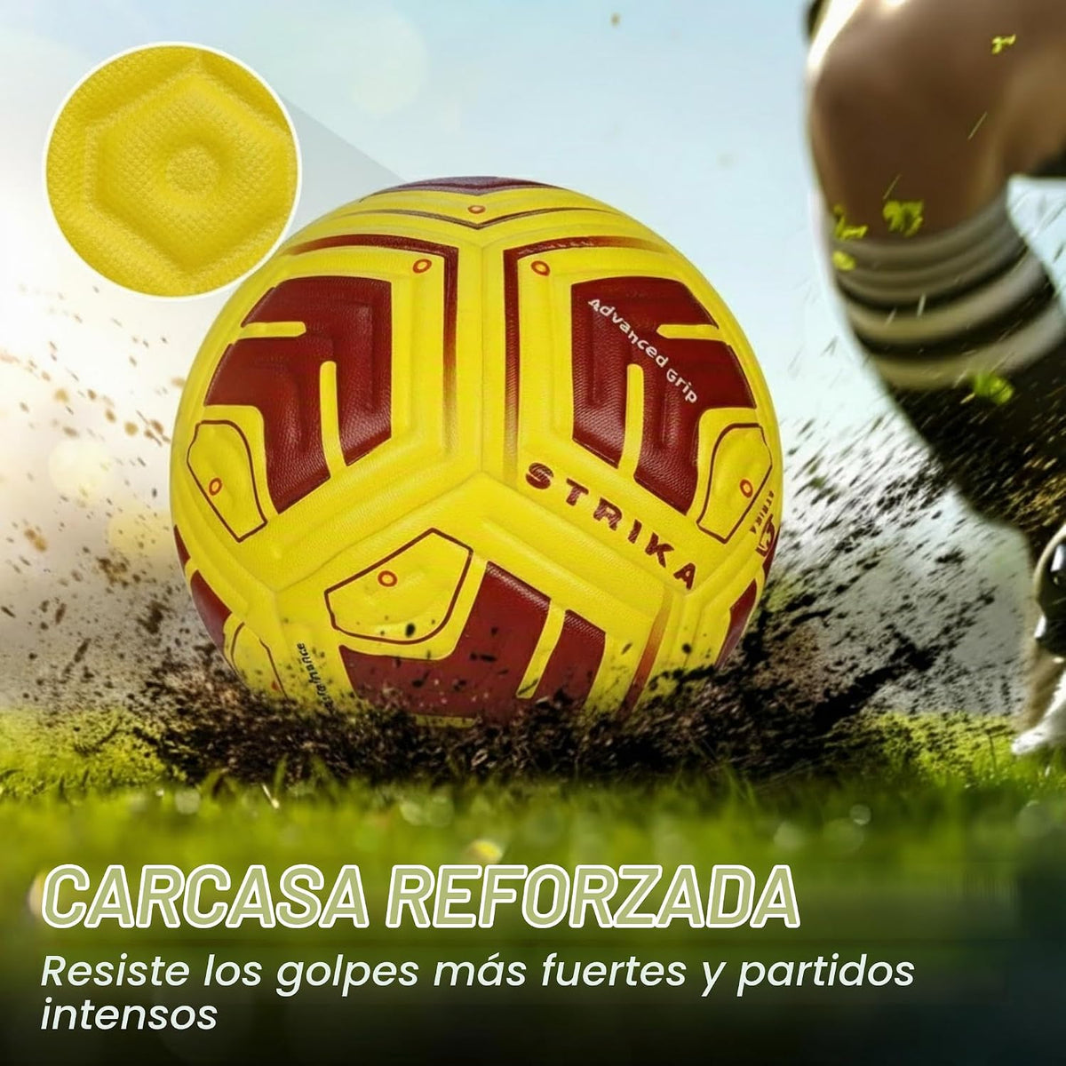 STRIKA Balón de fútbol prémium tamaño 5 y 4 \u2013 Pelota híbrida p...