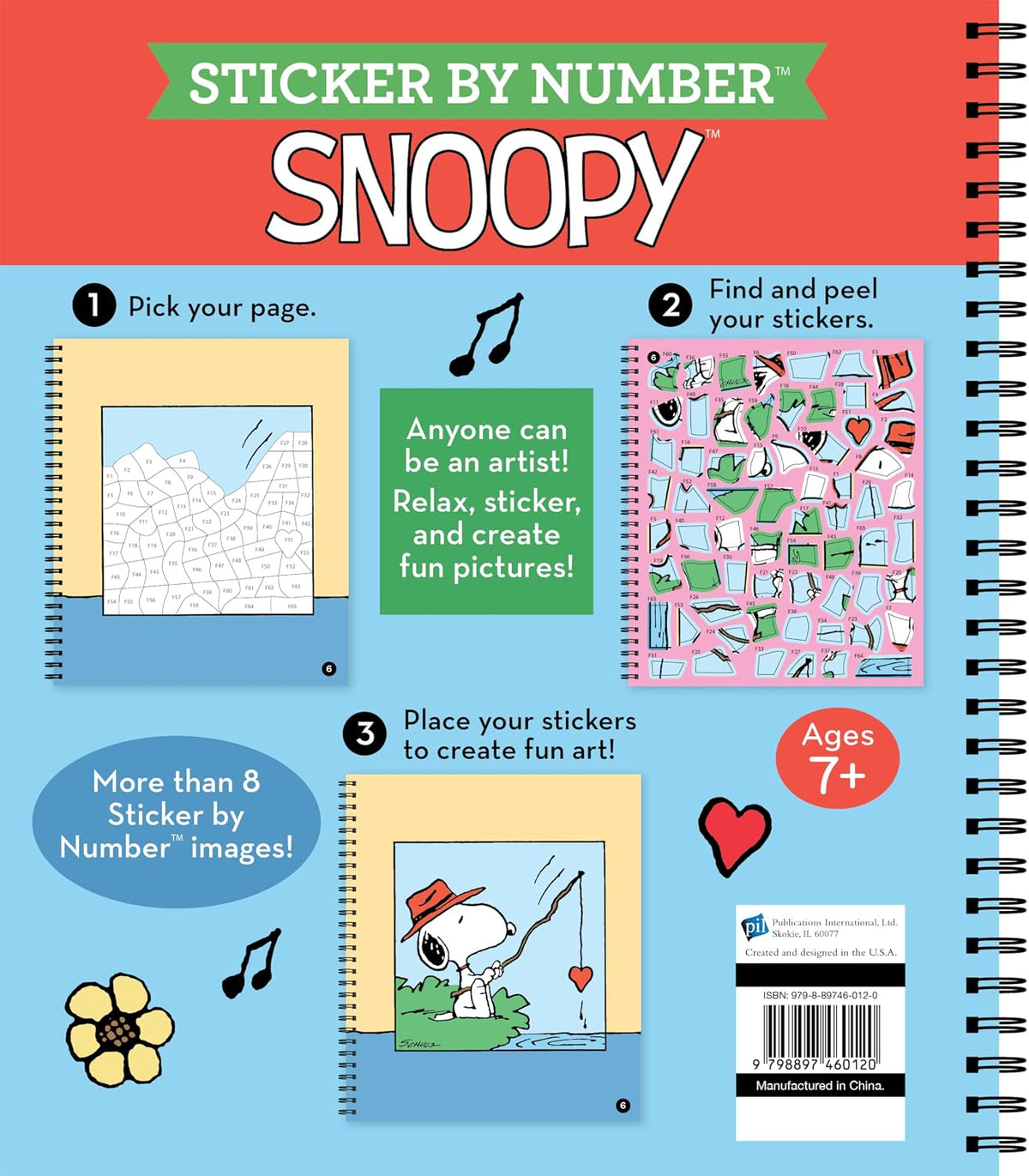 Juegos mentales - Pegatina por número: Snoopy (producto con licenci...