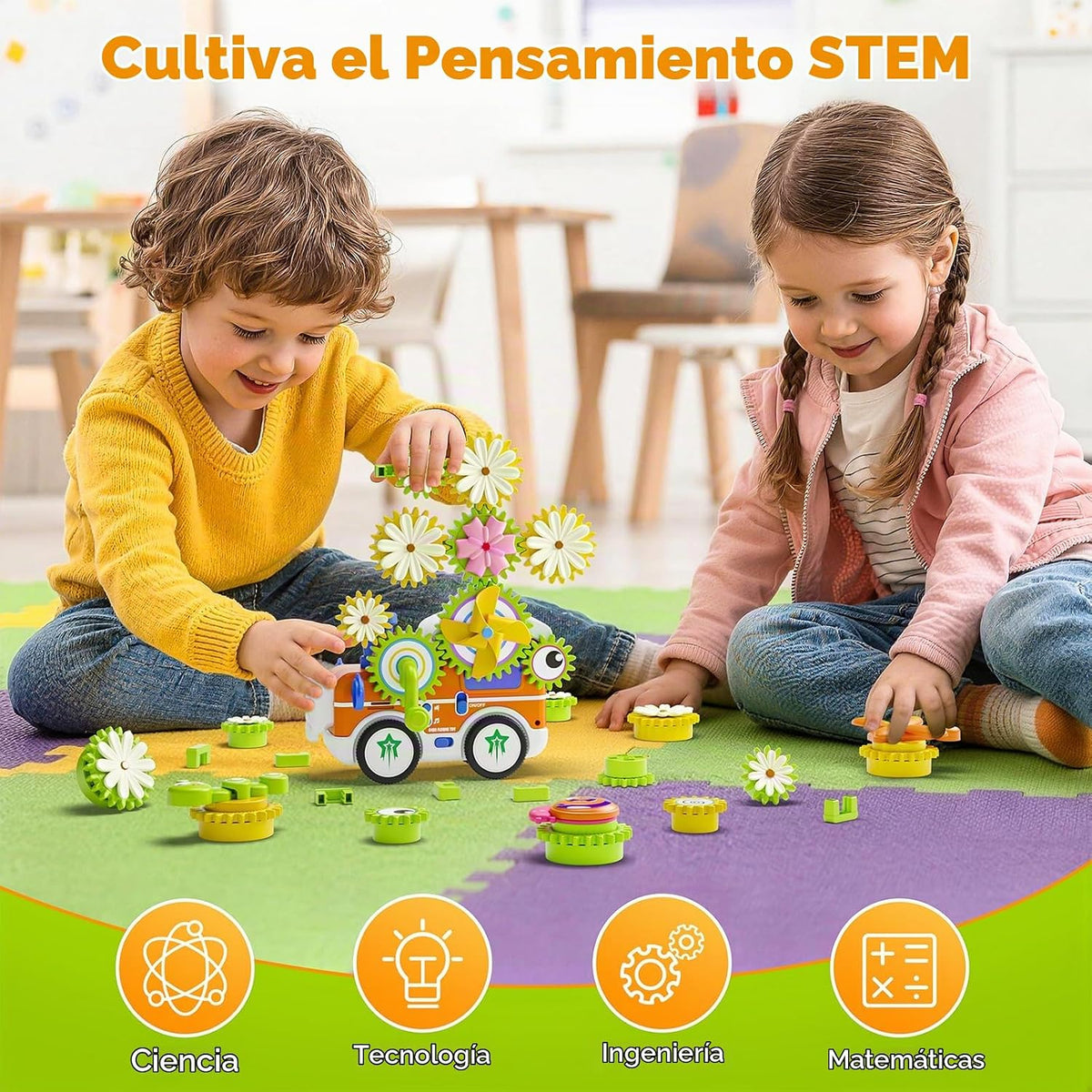 Juguetes de construcción de engranajes para niños a partir de 3 año...