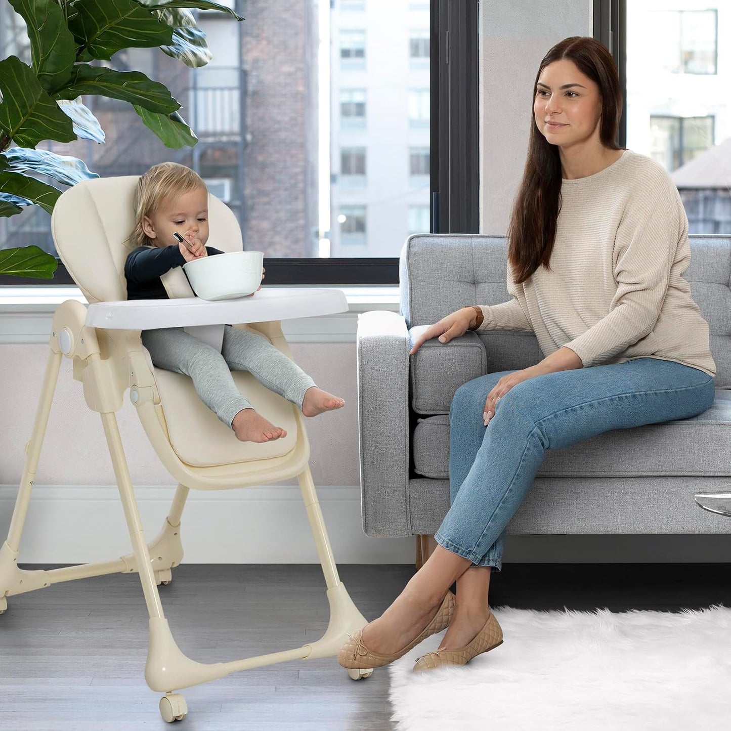 Little Folks by Delta Children - Silla alta SlimFold 2 en 1 para be...