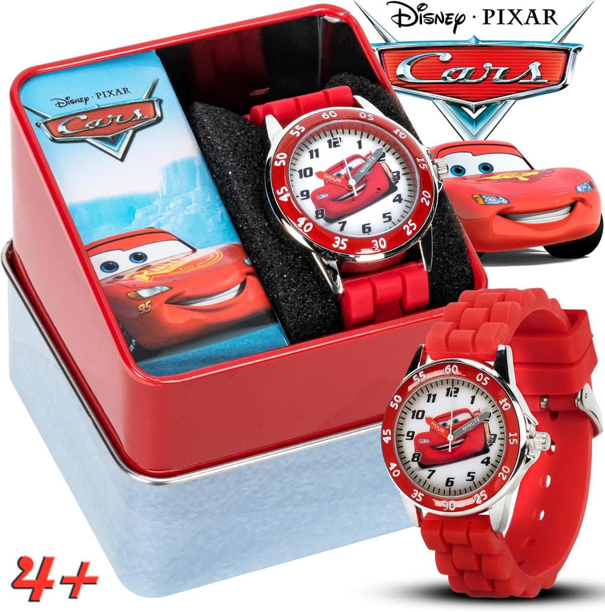 Disney Reloj para enseñar la hora a niños CZ1009 Cars Rayo McQueen...