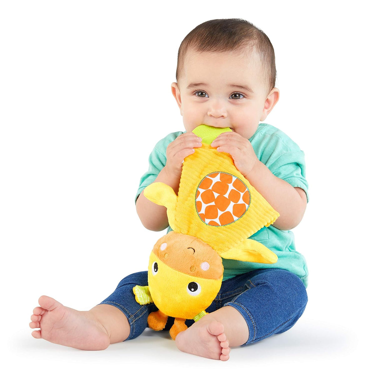 Bright Starts Snuggle &amp; Teethe - Juguete de peluche para dentic...