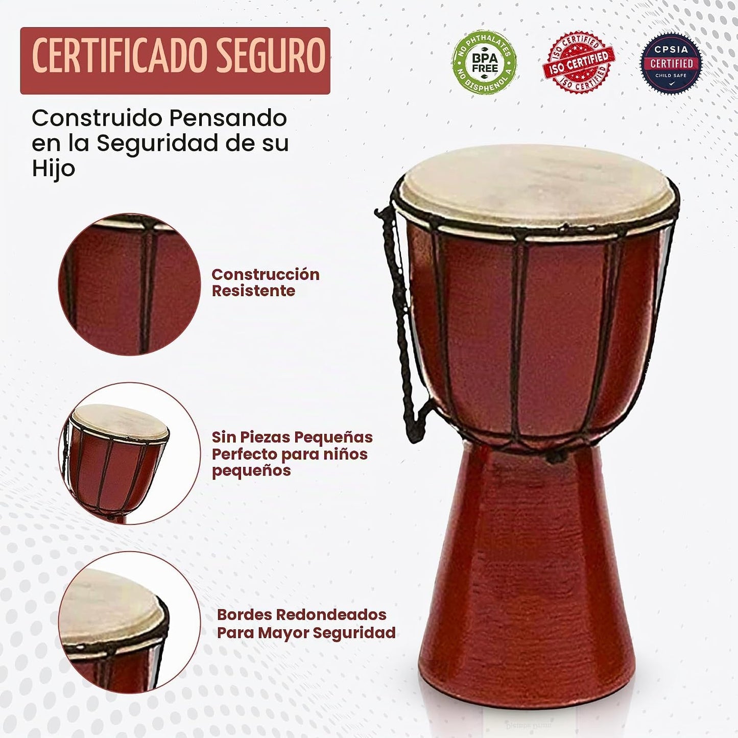 Tambores Djembe Drum Djembe es un tambor de copa cubierto de piel d...