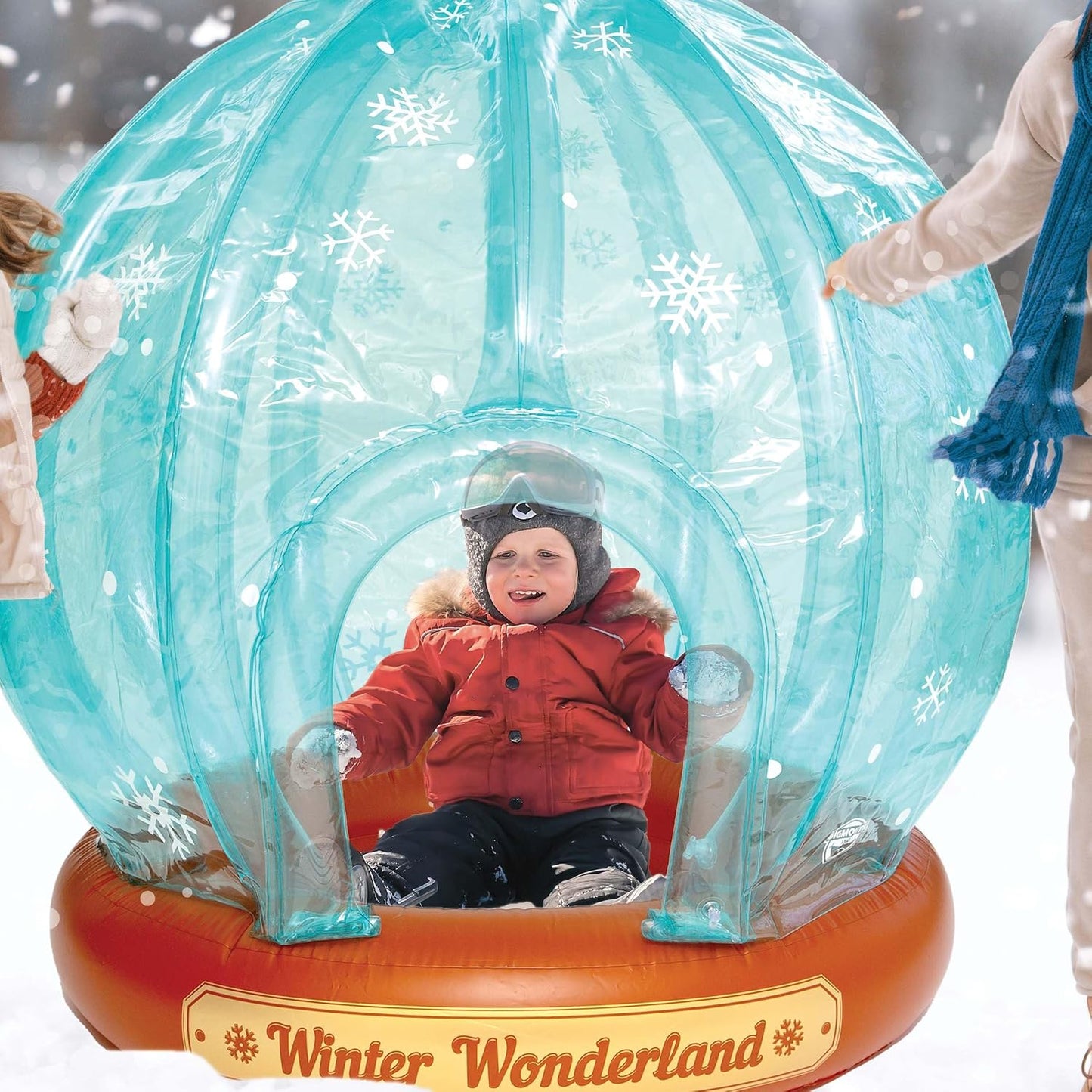 Globo de nieve inflable \u2013 Fuerte de nieve inflable con entrada...