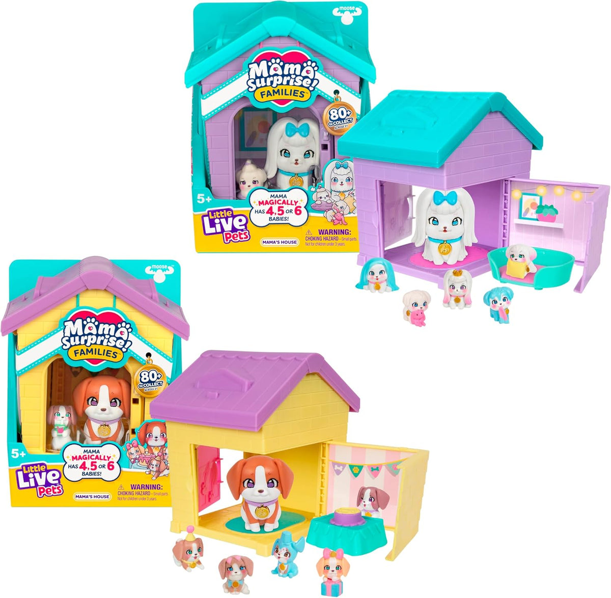 Little Live Pets Paquete de juego de casa para perros, colección Ma...