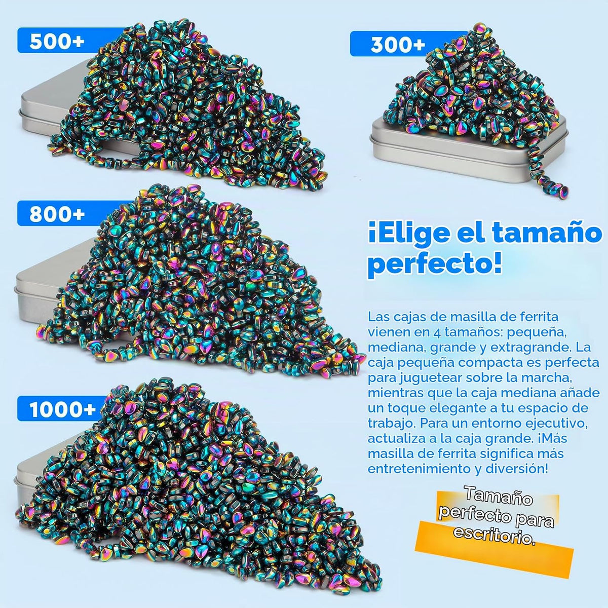 Original 500+ Pasta de ferrita colorida, regalo para relleno de cal...