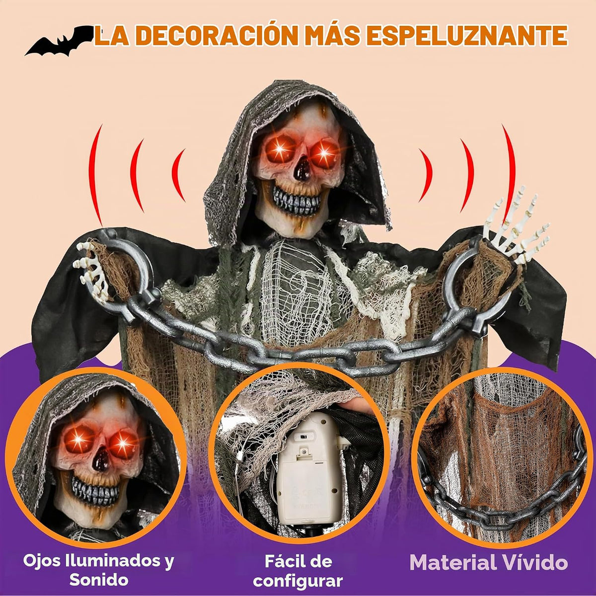 JOYIN - Decoraciones de Halloween de 67 pulgadas para exteriores, a...