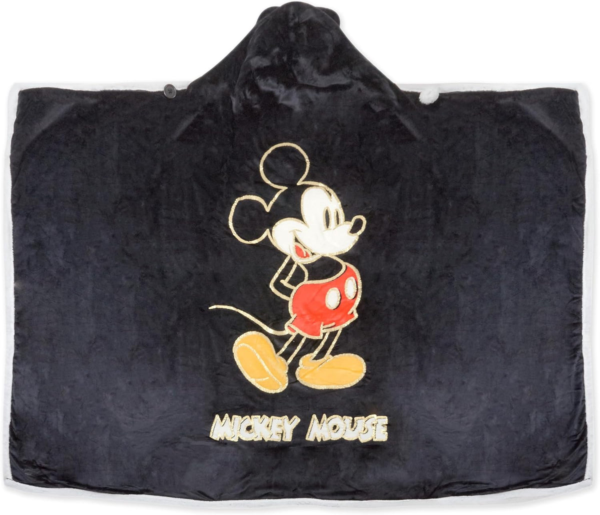 Hallmark Disney Mickey Mouse - Manta con capucha y orejas de ratón...