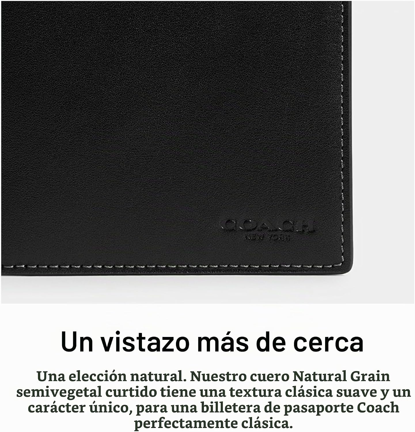 Estuche para pasaporte en cuero natural de plena flor