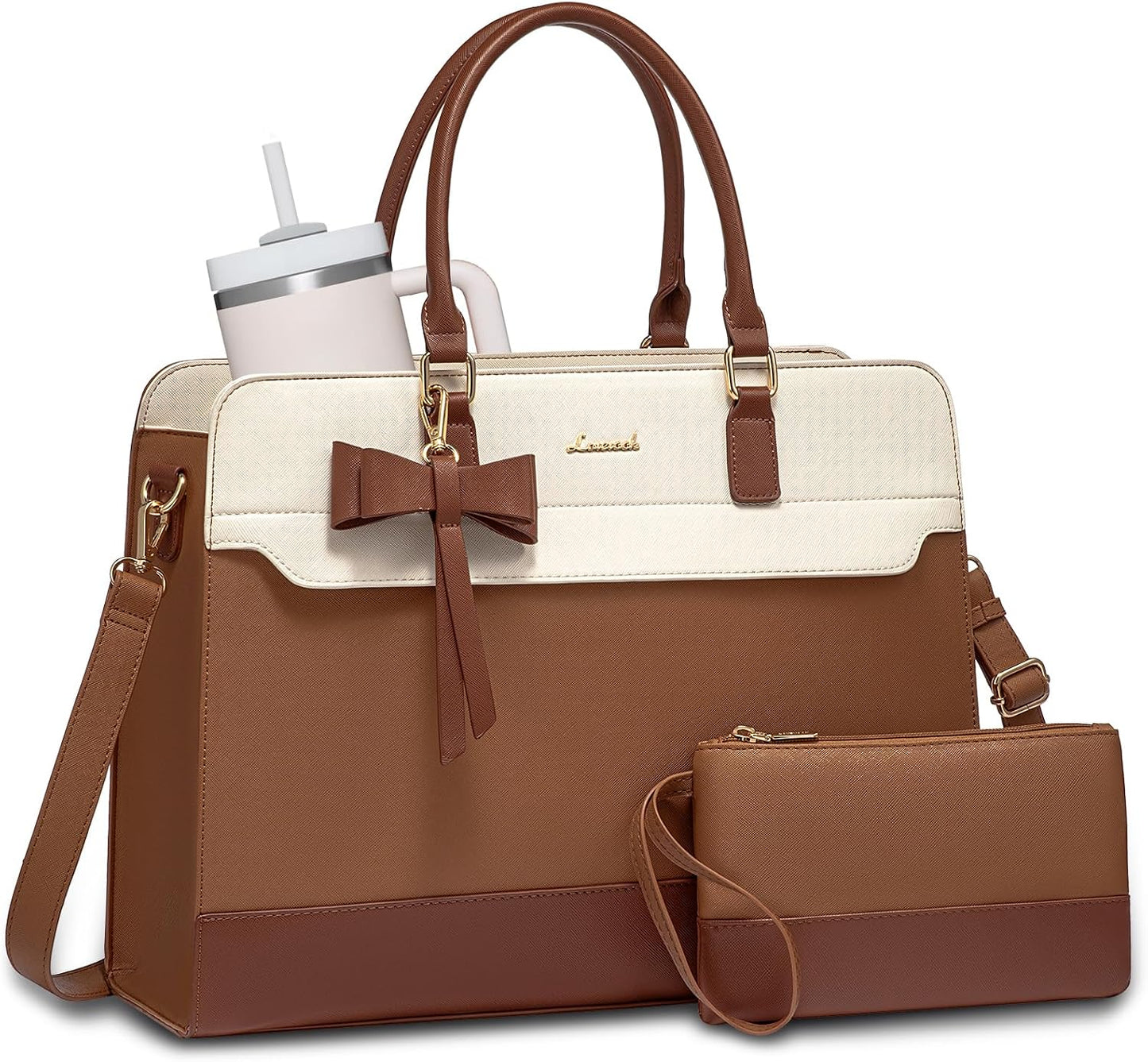 LOVEVOOK Bolsa de mano para laptop para mujer, bolsa de trabajo de...