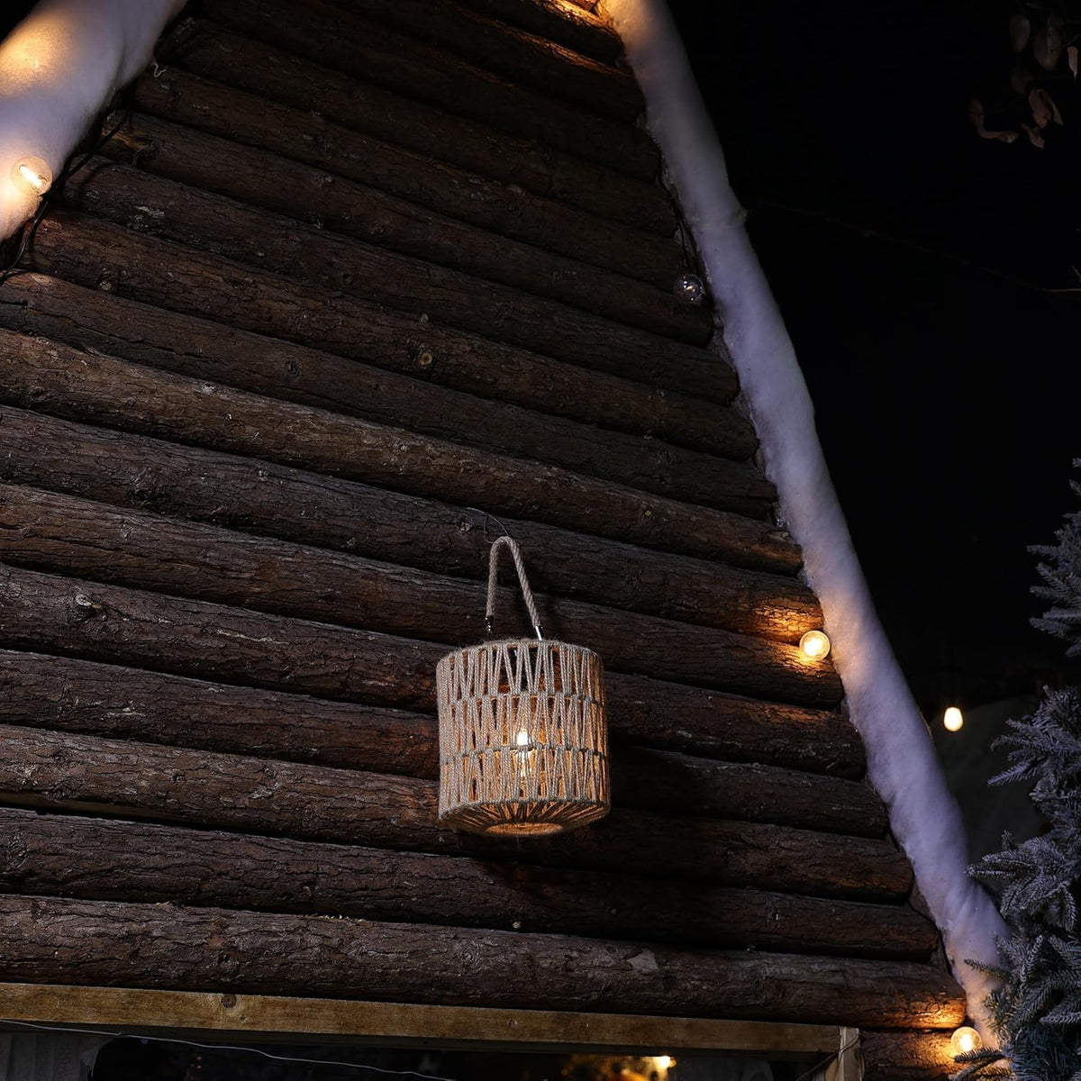 Cooo Linterna solar grande para colgar al aire libre, linterna de c...