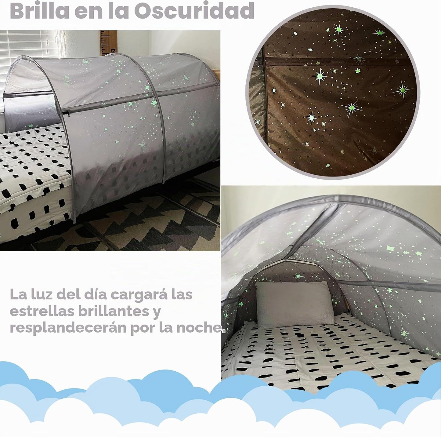 AIR FORT Original DreamFort - Toldo portátil desplegable para cama...