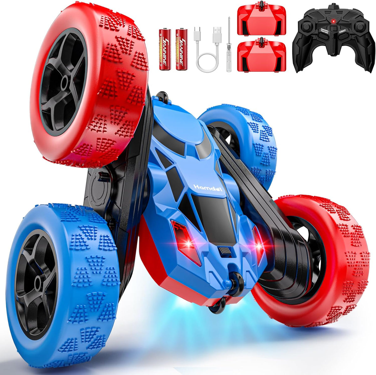Hamdol STEM - Auto de control remoto para niños, 360° giratorio de...
