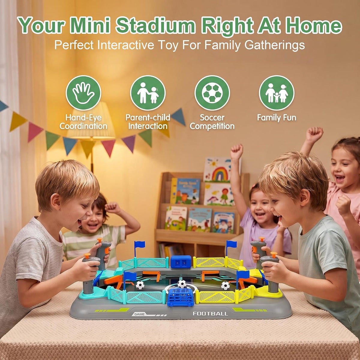 COUOMOXA Juego de mesa de fútbol para niños: mini juego de mesa de...
