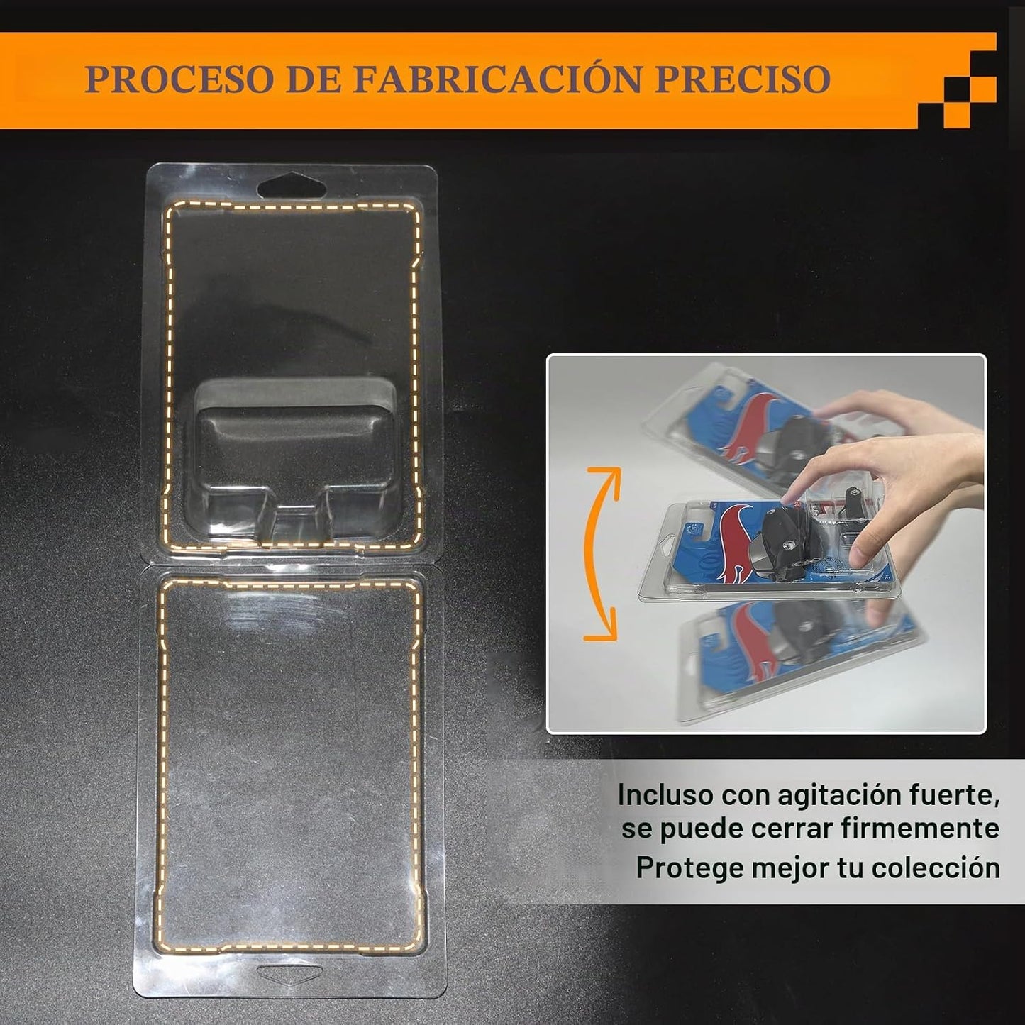 Funda protectora de 50 piezas compatible con Hot Wheels, estuche de...