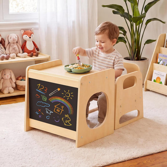 GVOO Montessori - Juego de mesa y silla de destete, 3 mesas y silla...