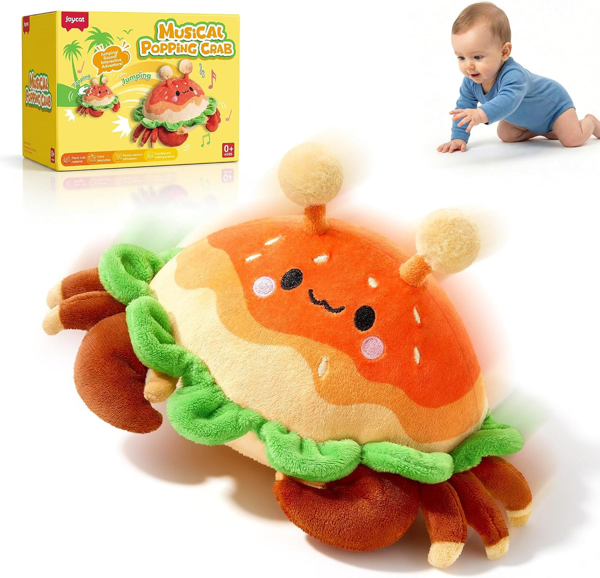 JoyCat Juguetes para bebés de 0 a 18 meses, juguete musical de cang...