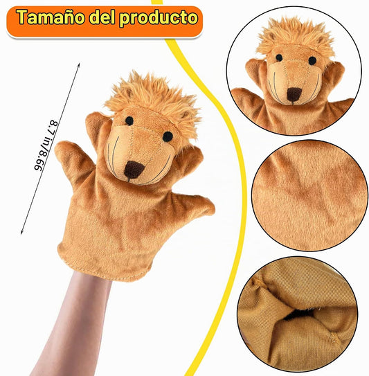 Juego de marionetas de mano de 6 piezas de marionetas de peluche an...