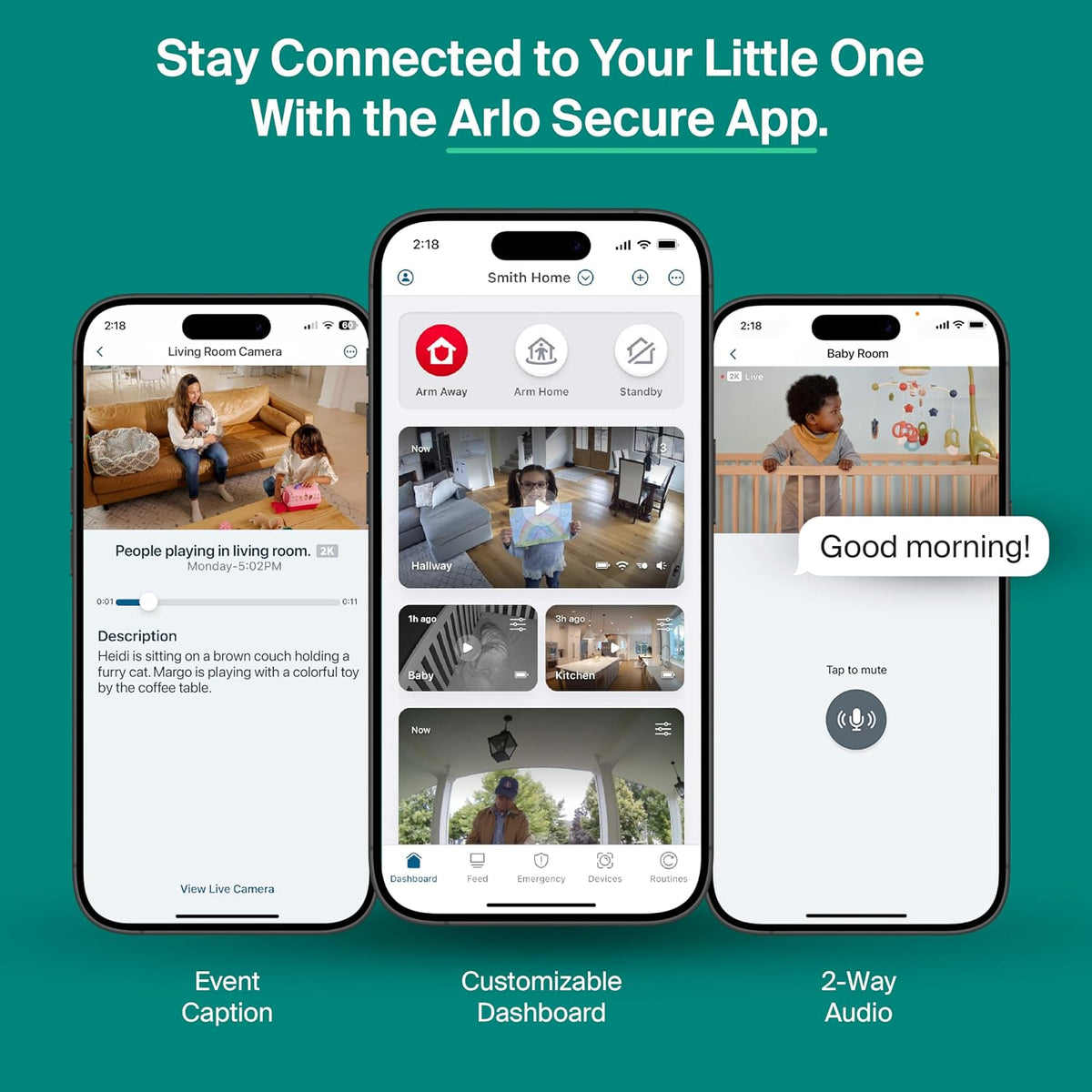 Arlo Essential - Cámara de seguridad para interiores 2K (3ª generac...