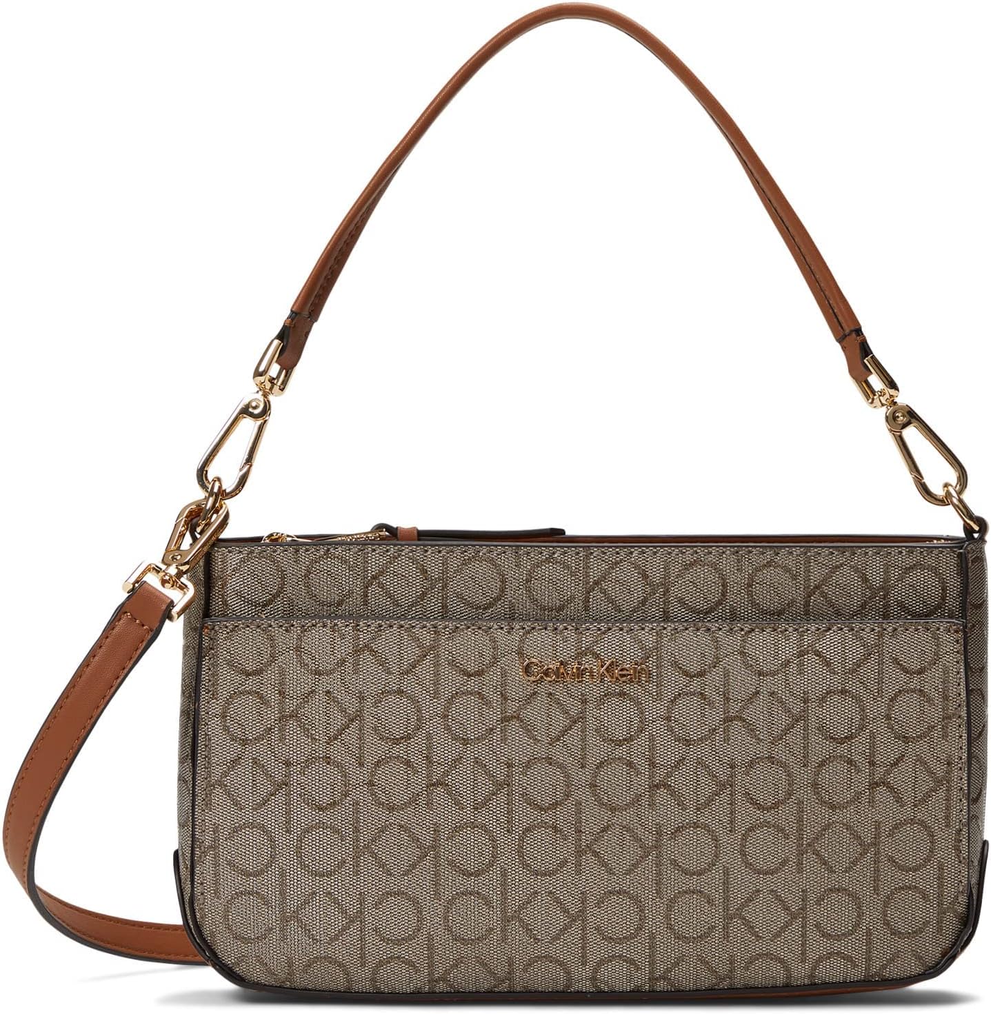 Calvin Klein Bolso de hombro Lucy con triple compartimento para muj...