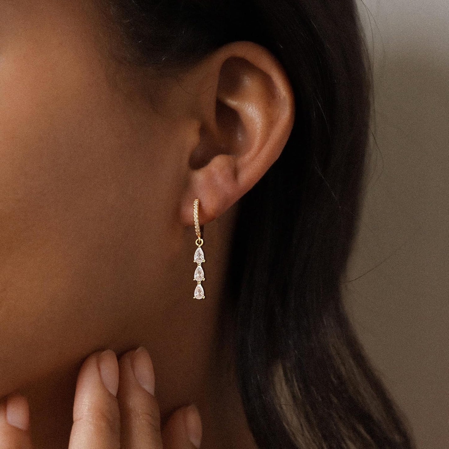 SELFROSE Aretes colgantes de oro para mujer, joyería de graduación,...
