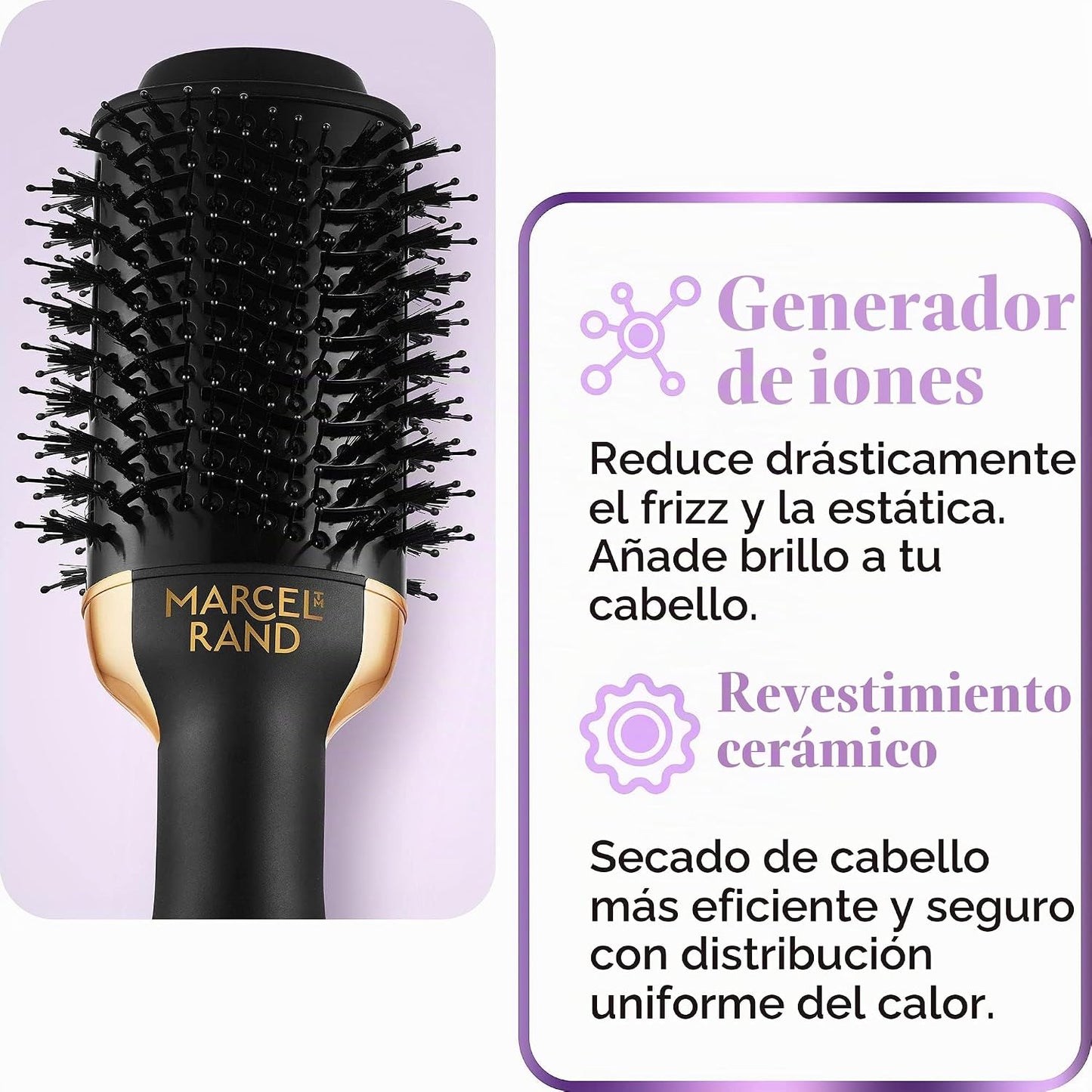 Cepillo secador de pelo ovalado 2 en 1 profesional para mujer, 2.95...