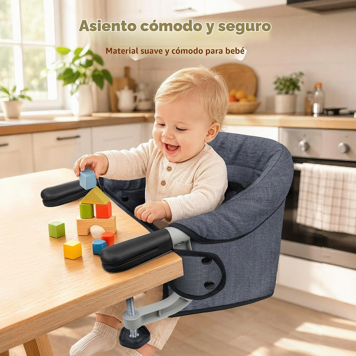 JOZZVE - Silla alta con gancho, asiento de alimentación portátil co...