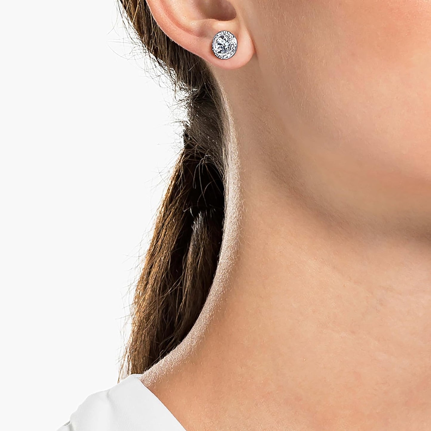 Colección de Pendientes de Botón de Cristal Angelical Una de Swarovski