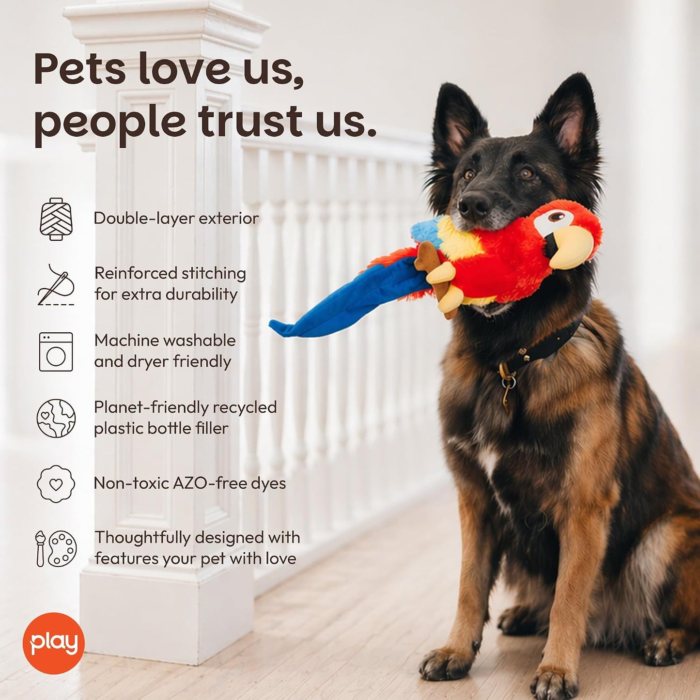 P.L.A.Y. - Bonitos juguetes de peluche para perros, rebaño para atr...