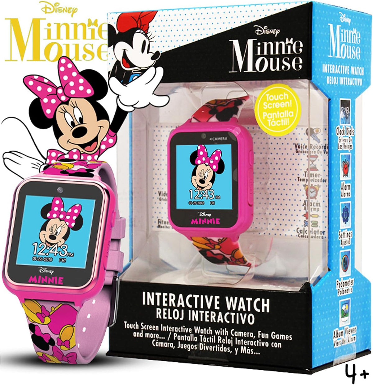 Disney Minnie Mouse Reloj inteligente interactivo para niños \u2013...
