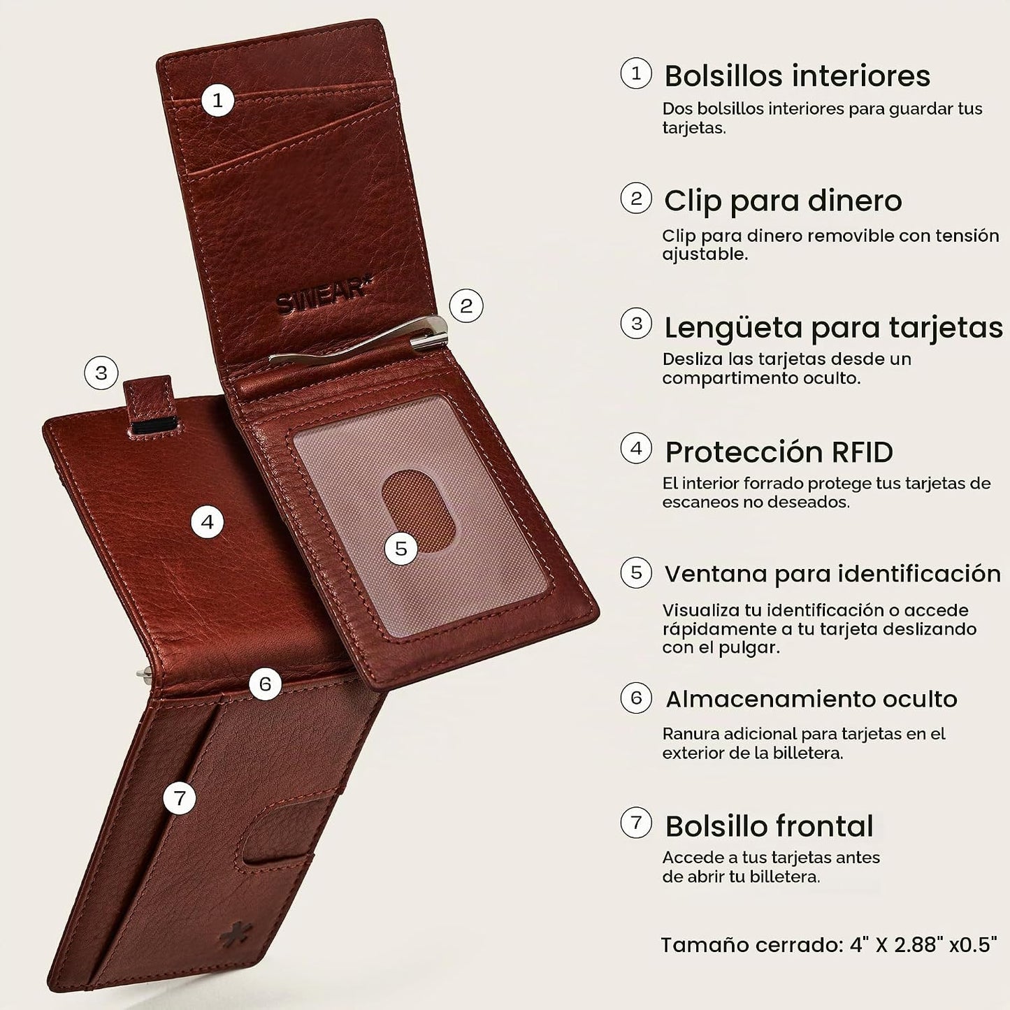 Swear Brands Billetera Delgada con Clip para Dinero | Cartera Minim...