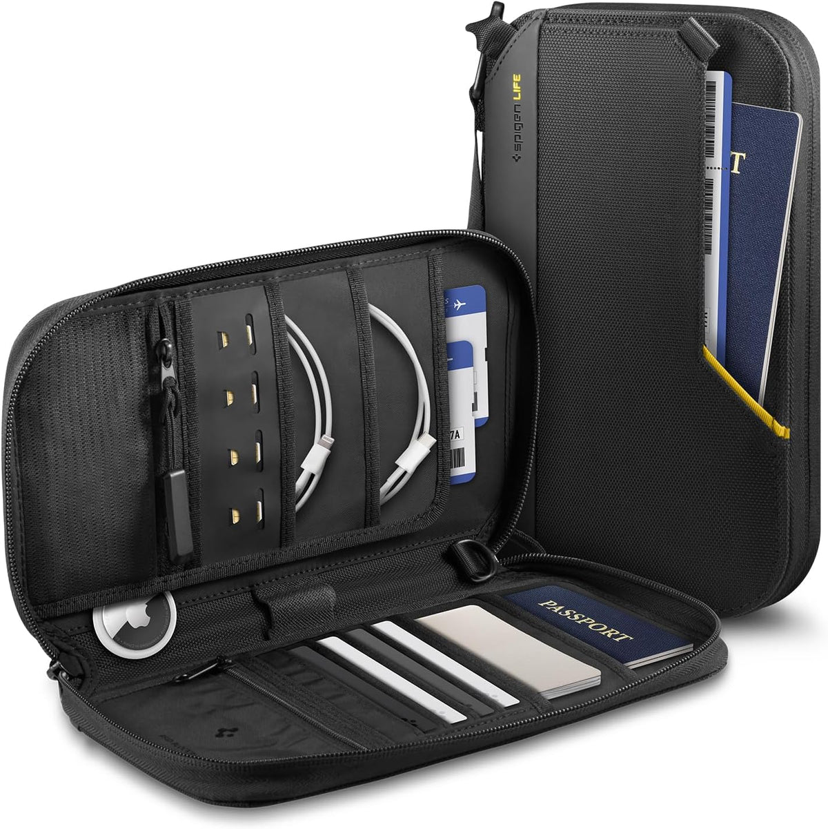 Spigen Life para pasaporte Funda para tarjeta con tecnología de blo...