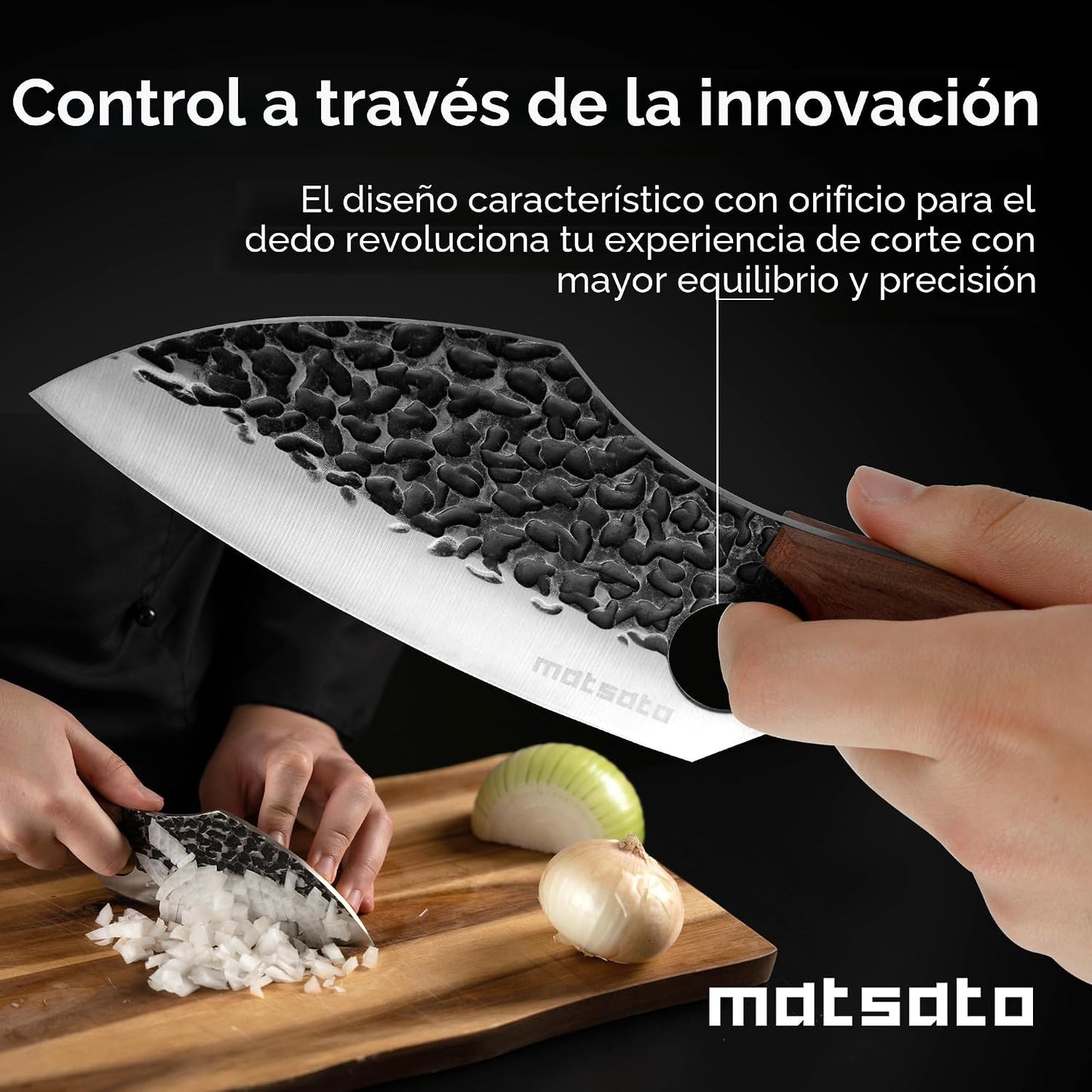 Matsato Juego de cuchillos de cocina de 3 piezas, juego de cuchillo...