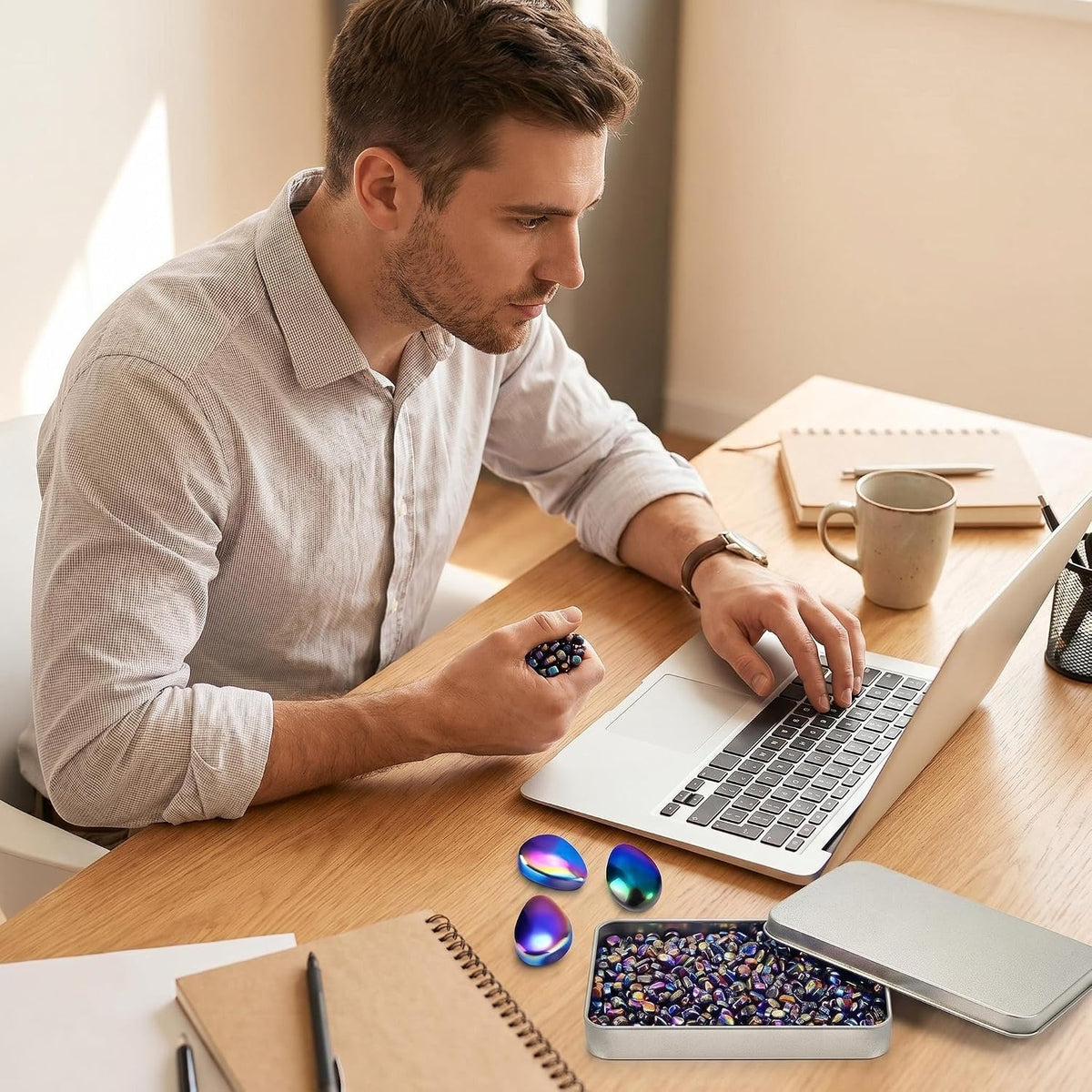 Más de 600 piedras sensoriales para adultos y herramientas para ali...