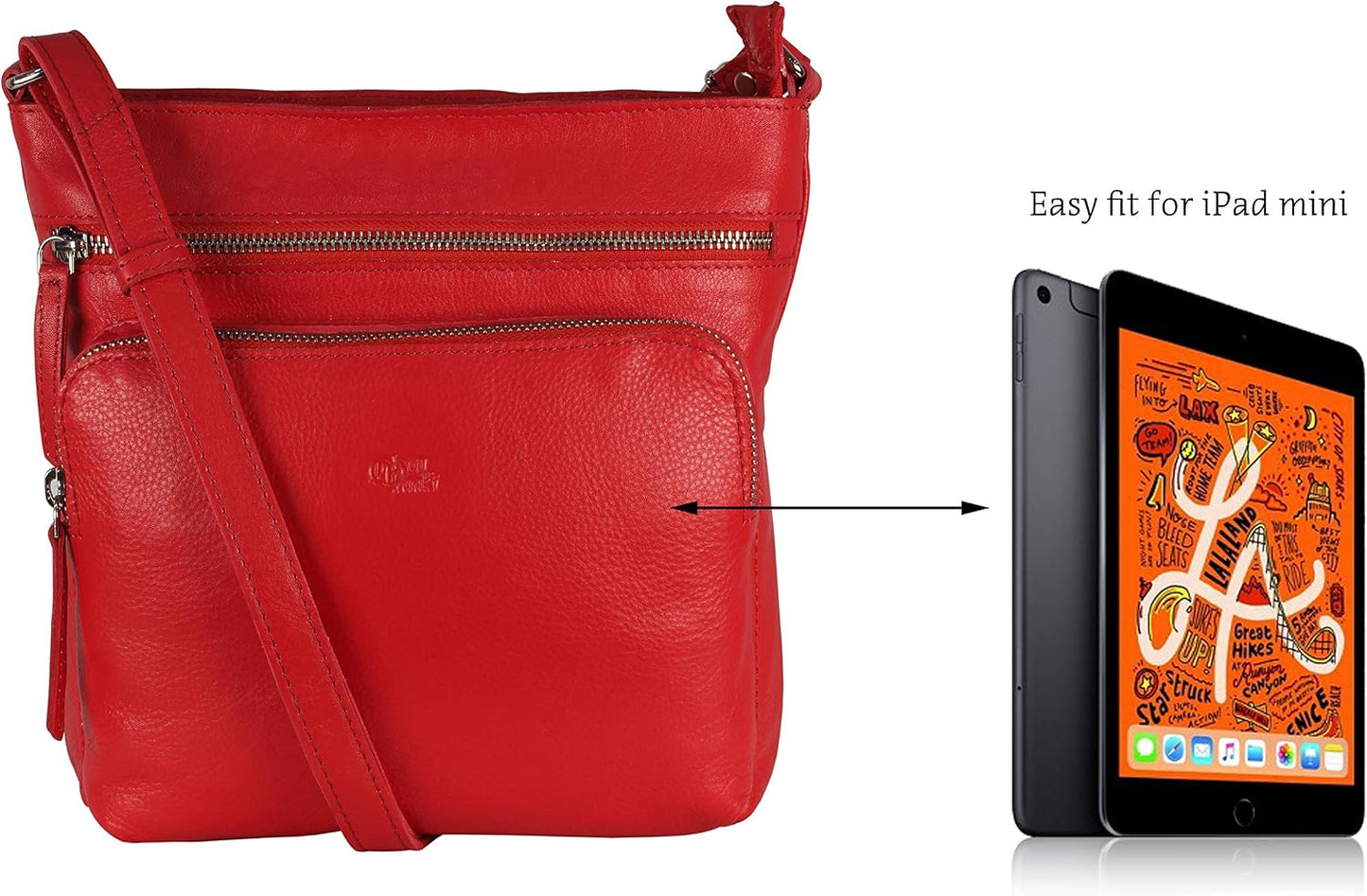 Mou Meraki Bolso cruzado de cuero genuino y bolsos - Bolso cruzado...
