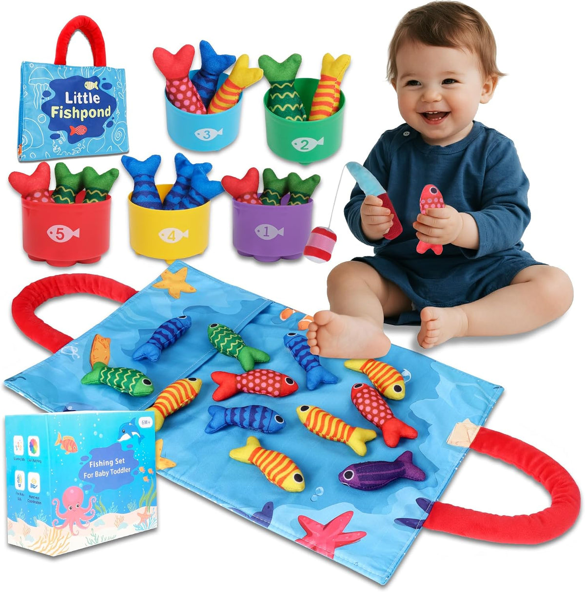 Juguete sensorial Montessori para bebé de 6 a 18 meses, juguete de...