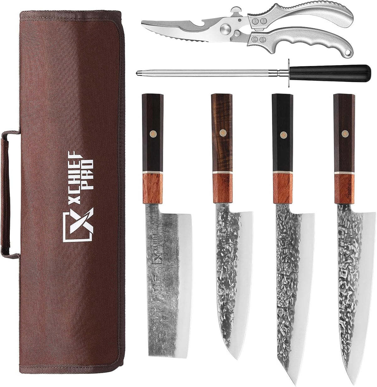 Xchief Pro - Juego de cuchillos de Japón, juego de cuchillos Nakiri...