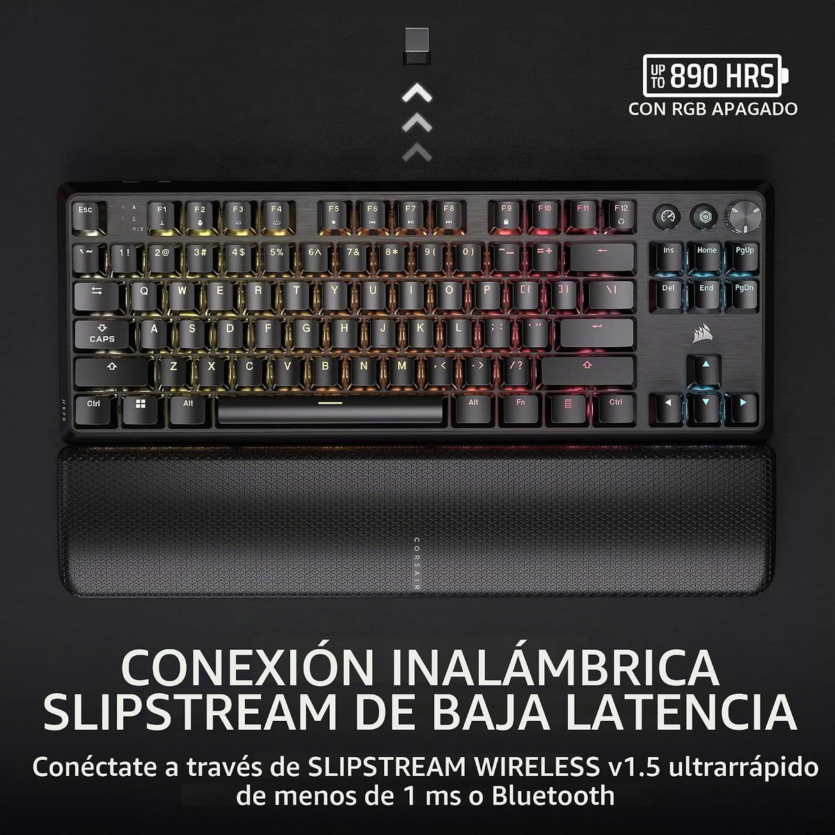 Corsair K70 CORE TKL Teclado Mecánico Inalámbrico RGB Tenkeyless pa...