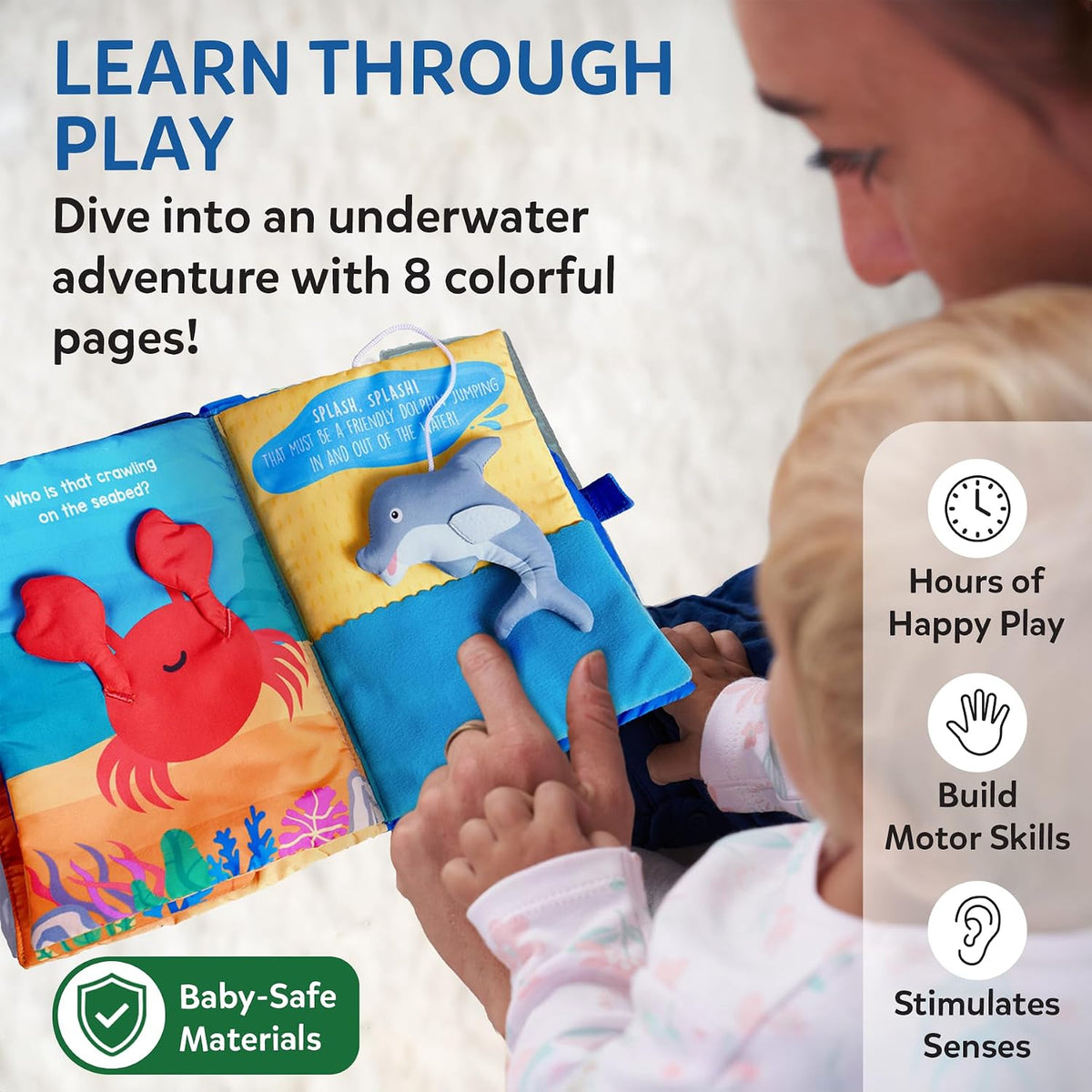 Skillmatics Peek-A-Boo - Libro de animales submarinos, libro de tel...