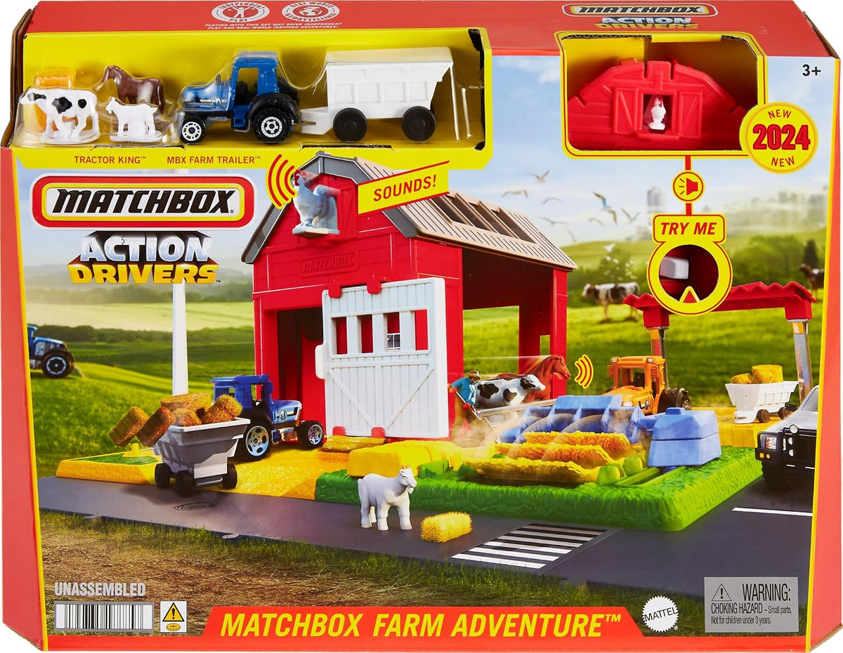 Matchbox Coche y juego de juguete, Action Drivers Farm Adventure co...