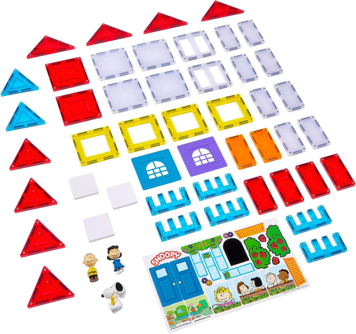 Magnetix 3D Peanuts Charlie Brown and Friends - Juego de azulejos m...