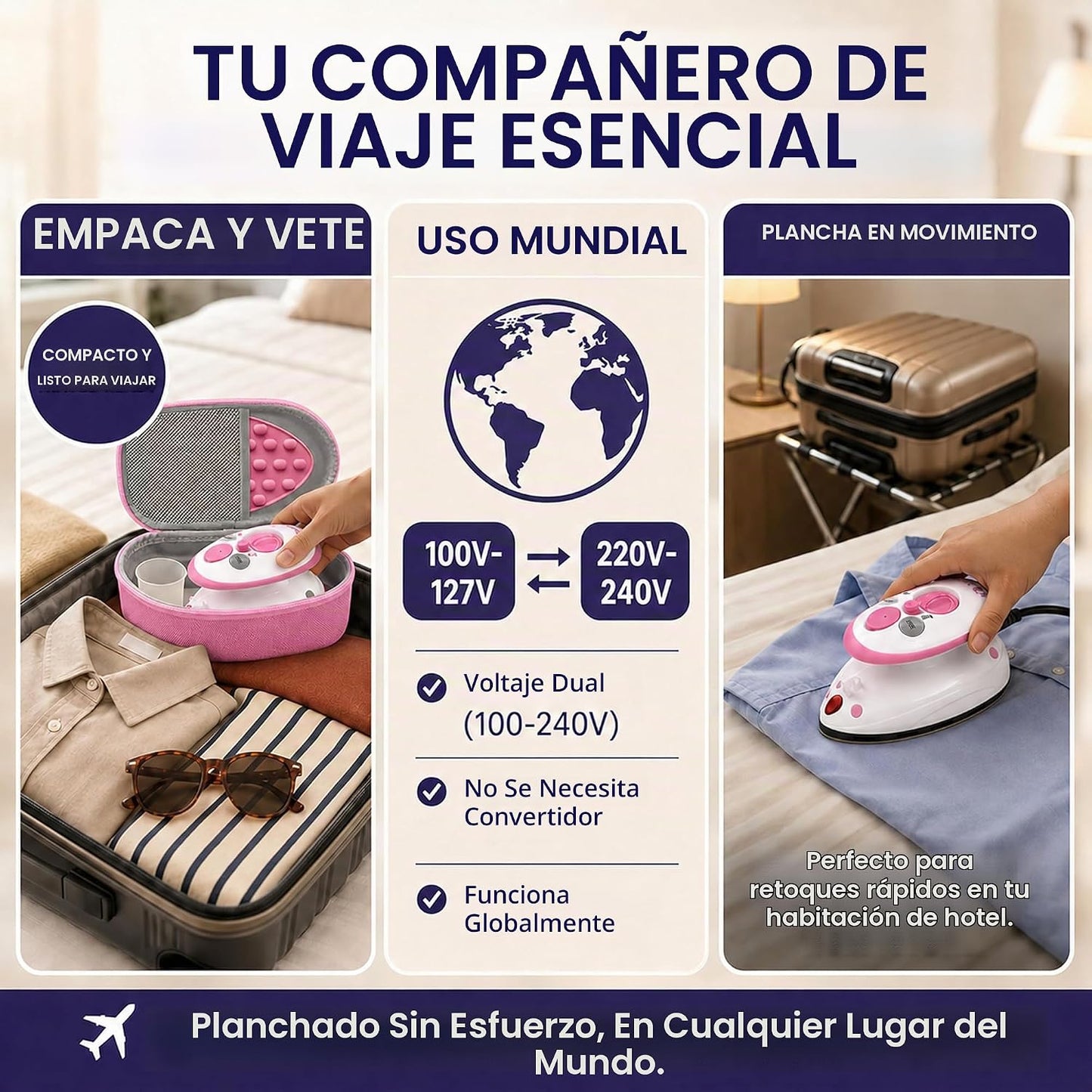 The Quilted Bear Plancha de Vapor Mini Premium \u2013 Plancha de vi...