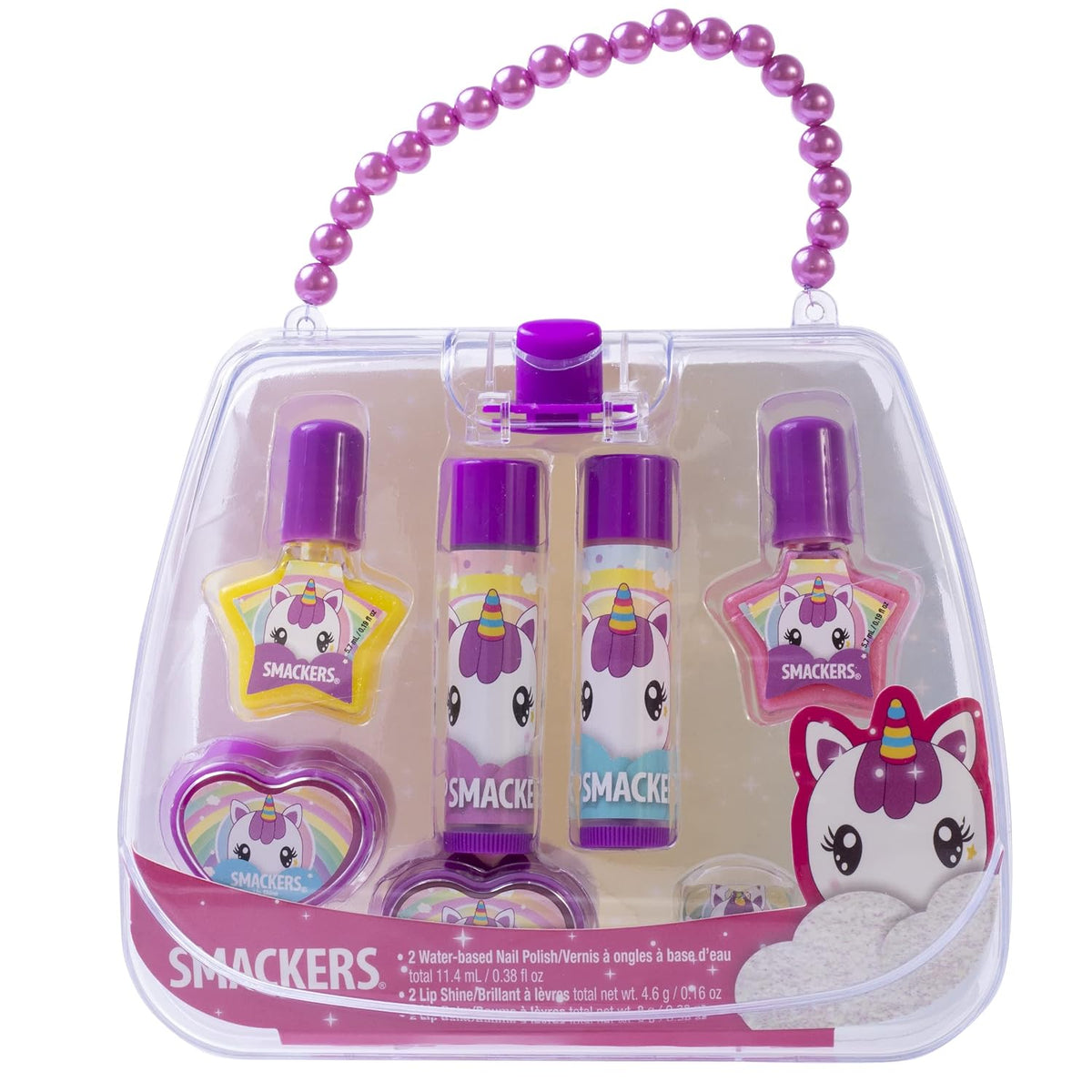 Lip Smacker Esmalte de uñas de unicornio y bálsamo labial con sabor...