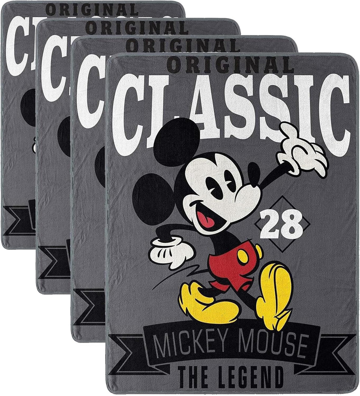 Disney Mickey Mouse, una manta clásica de Micro Raschel, 46 x 60 pu...