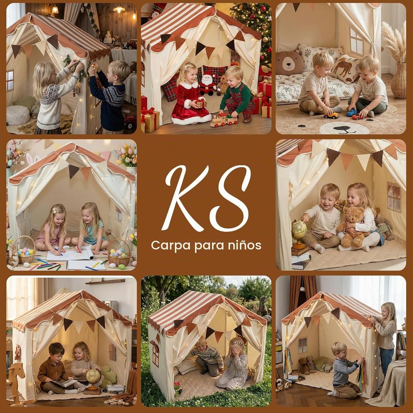 KetieStory Tienda de campaña para niños, tienda de campaña grande p...
