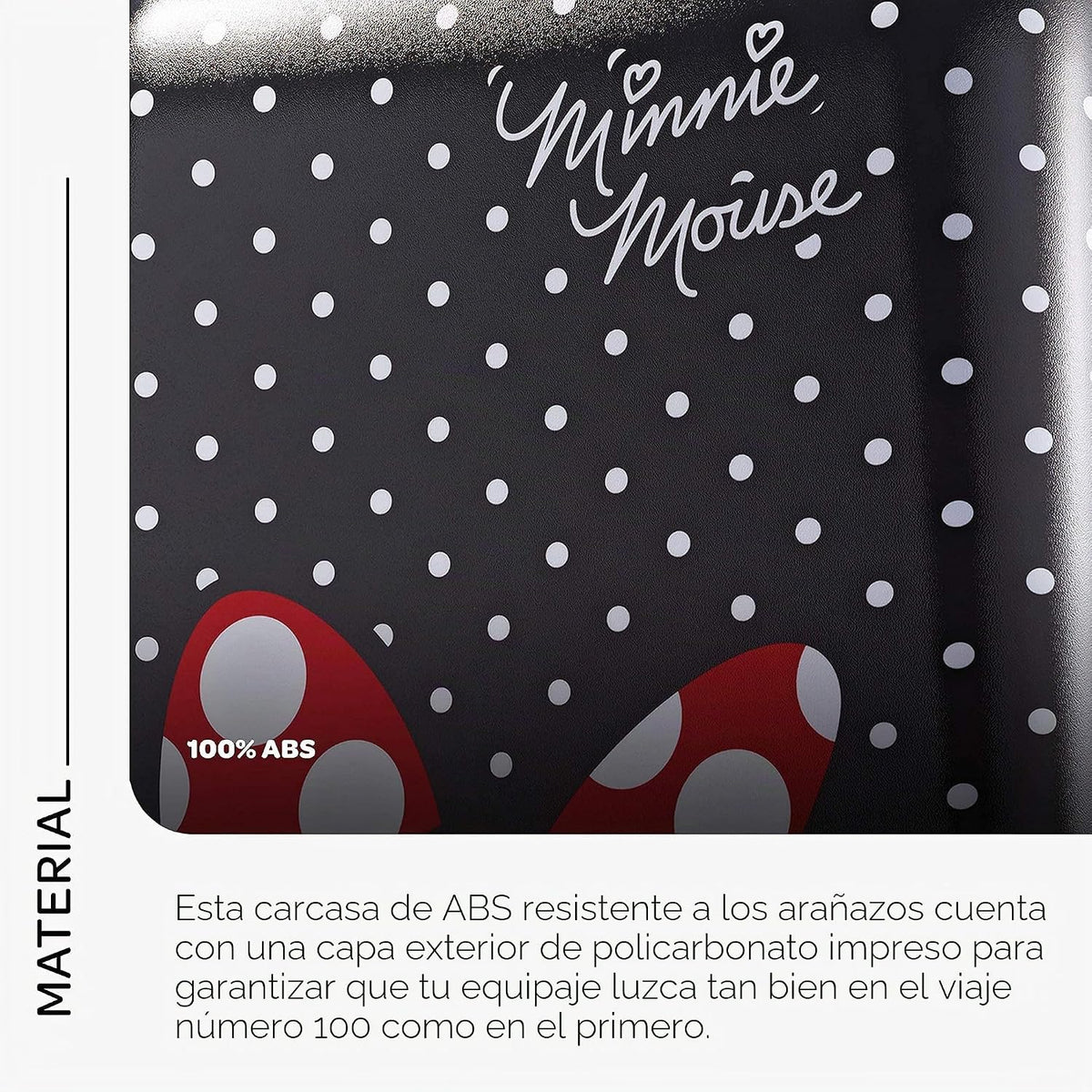 American Tourister Disney Minnie Mouse moño rojo, valija rígida con...