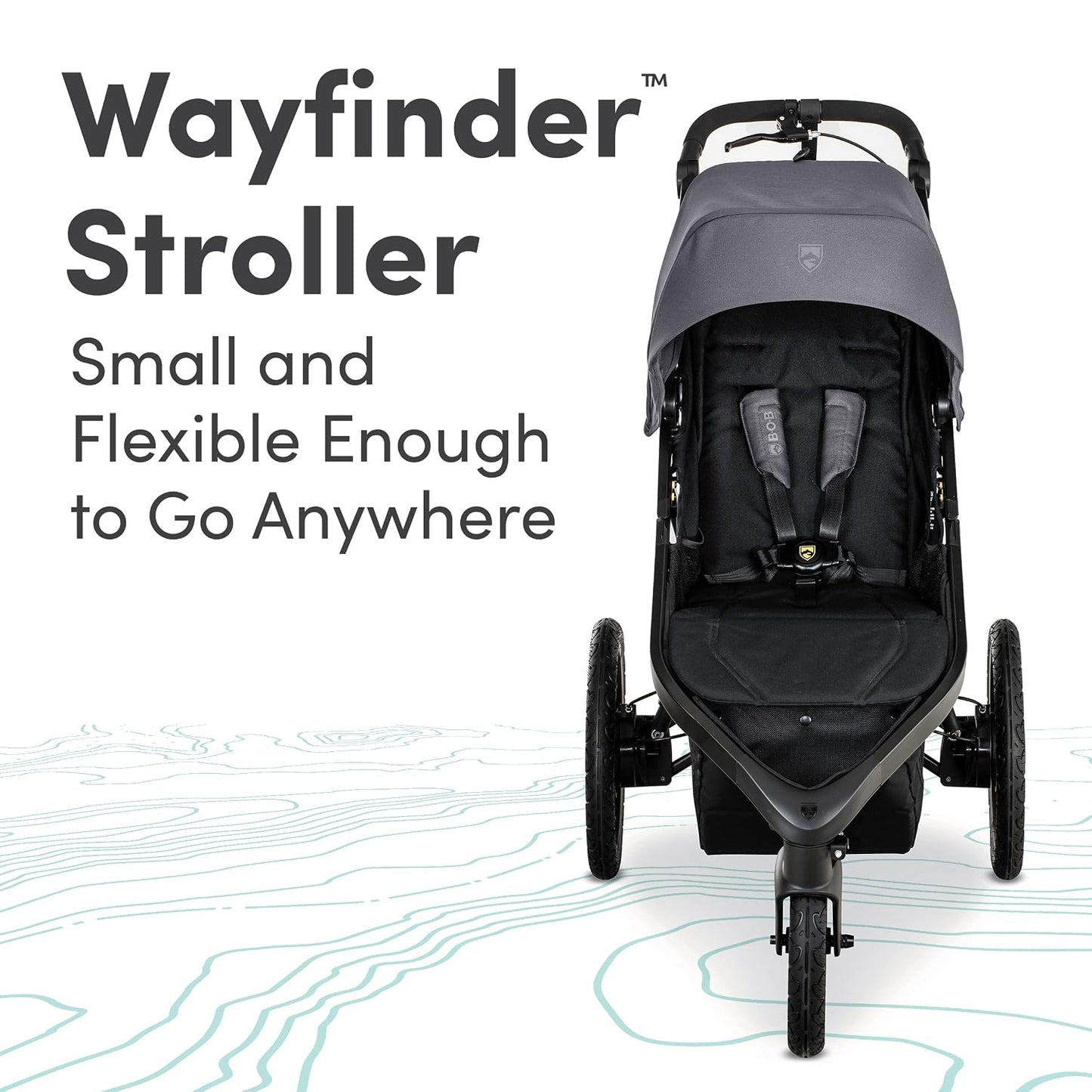 BOB Gear Wayfinder - Cochecito para correr con doble suspensión ind...