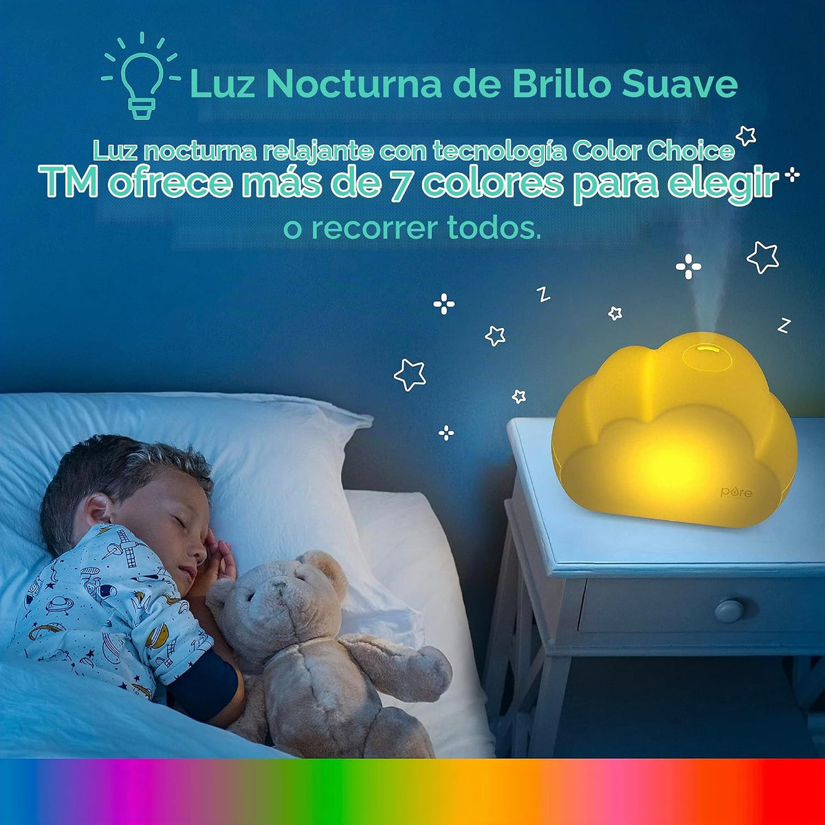 Pure Enrichment PureBaby Cloud - Humidificador ultrasónico de niebl...