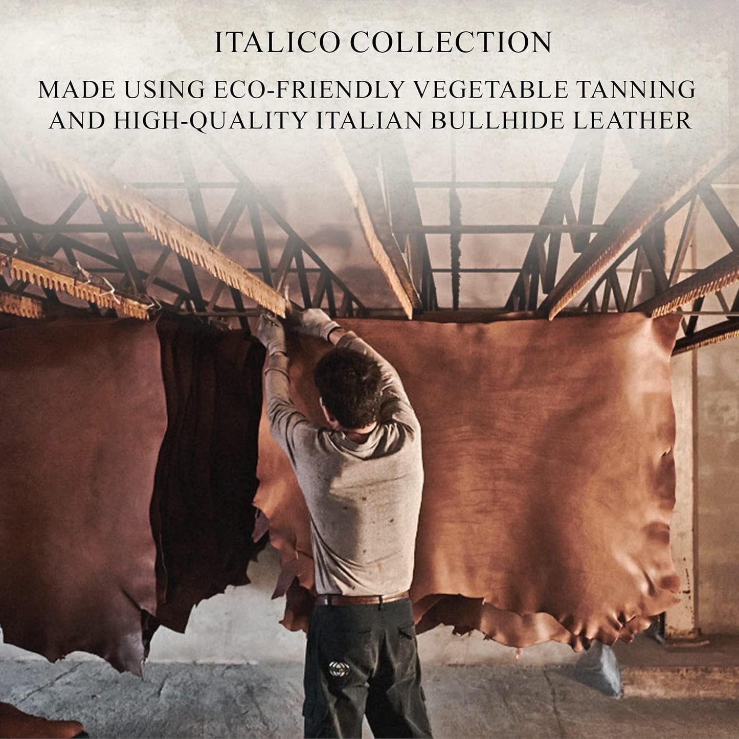 Tony Perotti Billetera plegable de cuero italiano para hombre con s...