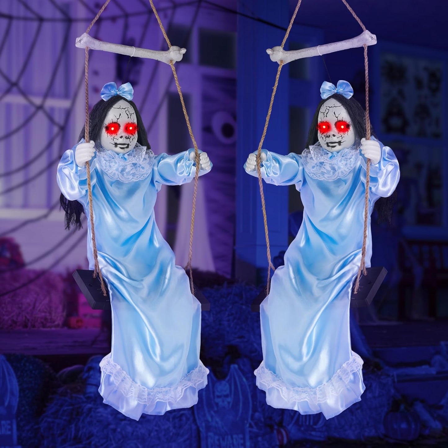 JOYIN 2 piezas de fantasmas colgantes para decoración de Halloween...